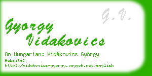 gyorgy vidakovics business card