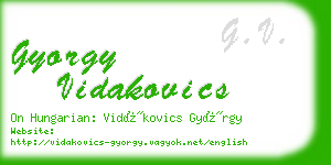 gyorgy vidakovics business card
